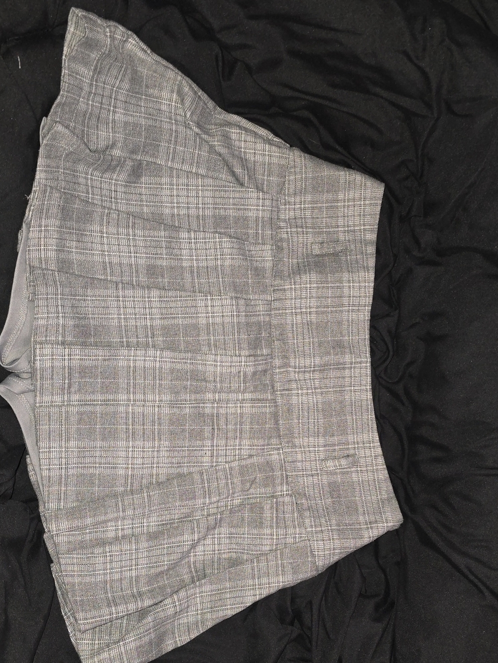 Streetwear Society Gray Plaid Skater Skirt